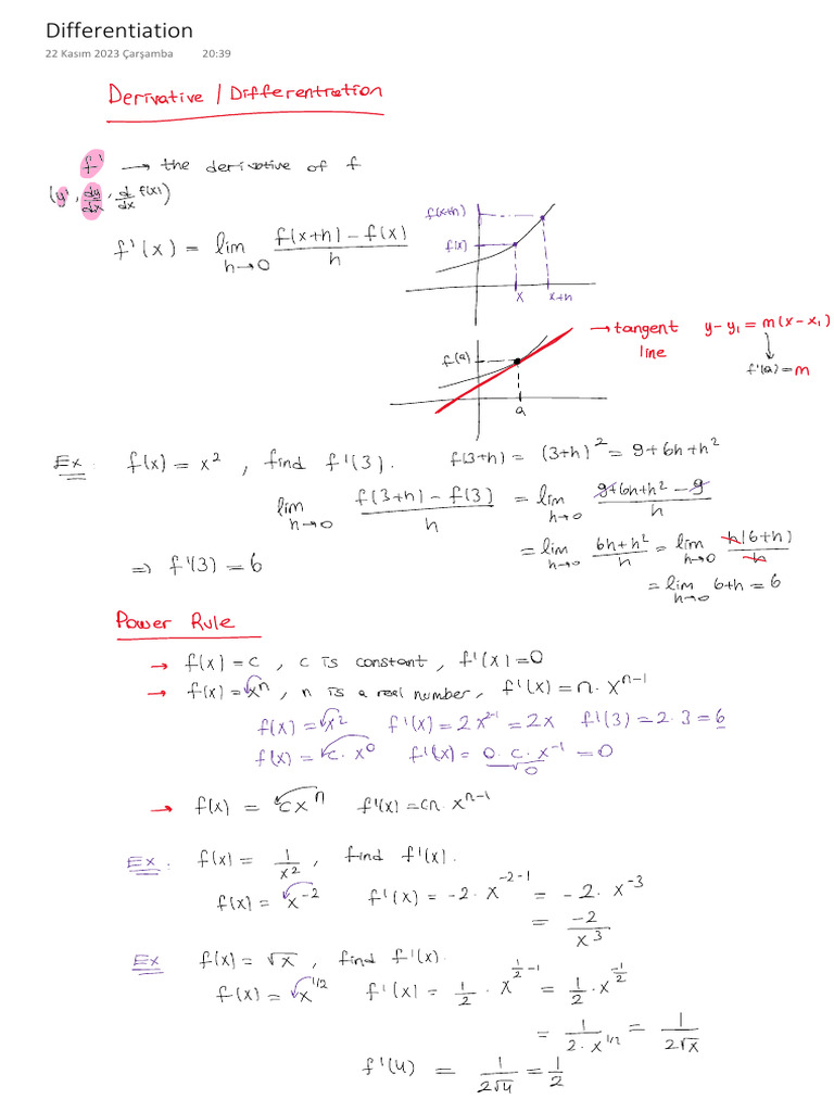 Differentiation | PDF