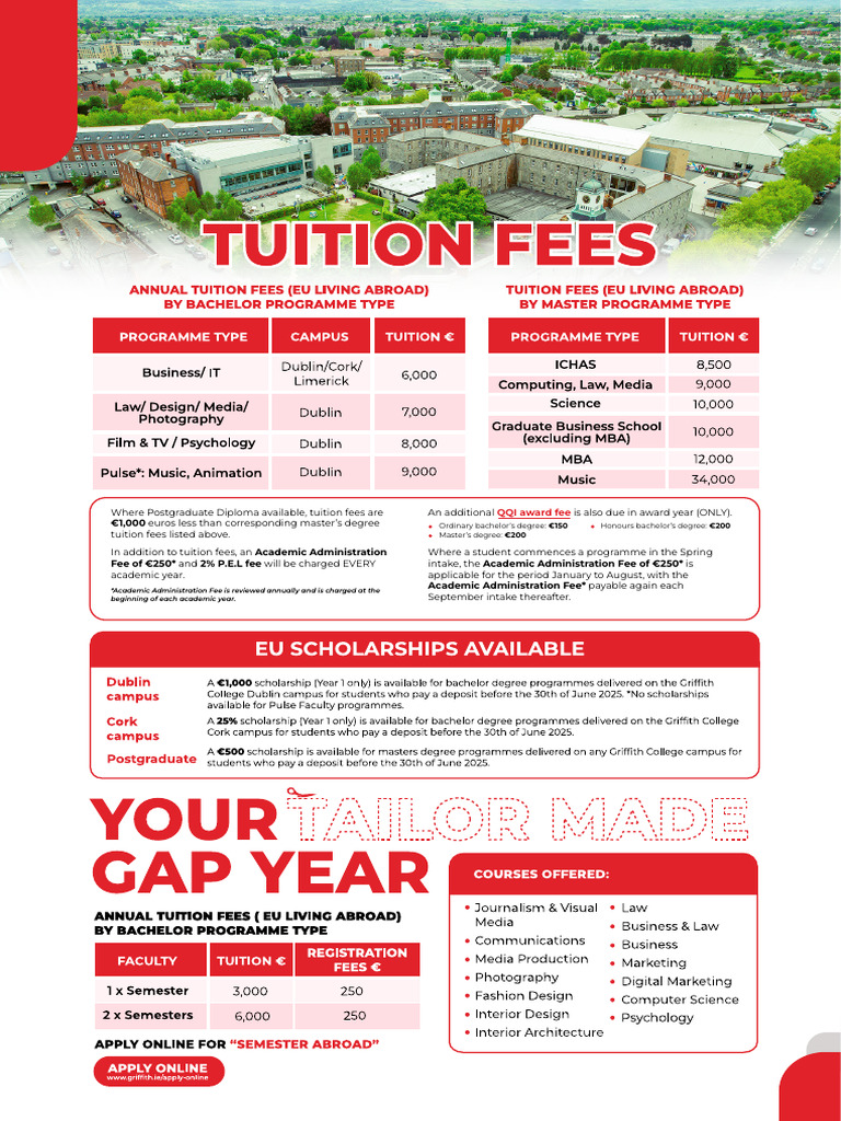 Eu Tuition Fees Scholarships Leaflet | PDF