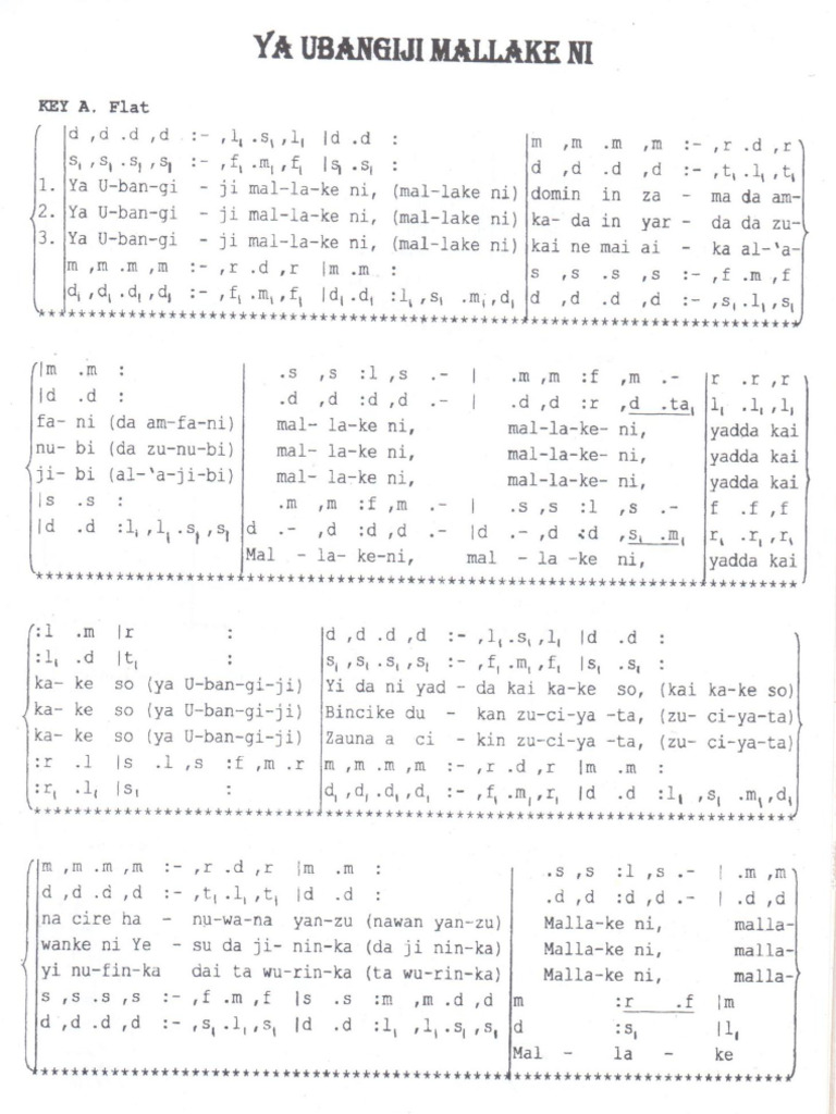 YA Ubangiji Malake Ni | PDF
