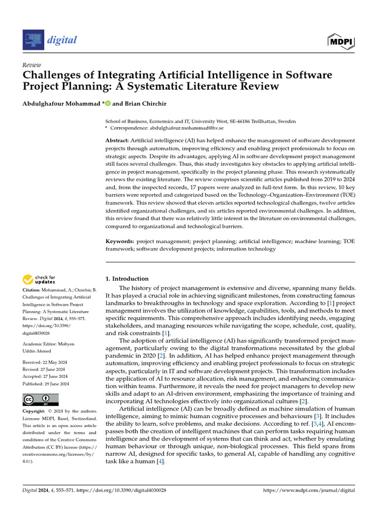 AI Integration Challenges in Project Planning | PDF | Artificial ...