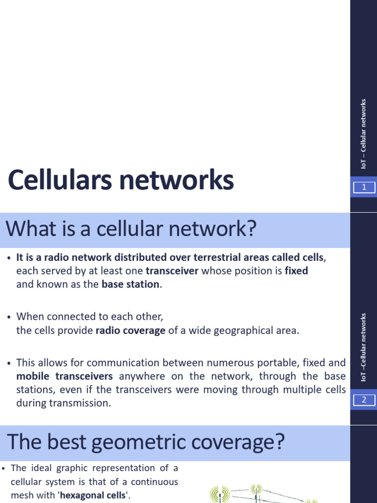 Lecture 6 CellularNetworks | PDF | Cellular Network | 4 G