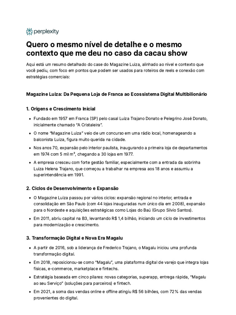 Quero o Mesmo Nível de Detalhe e o Mesmo Contexto | PDF | Economias