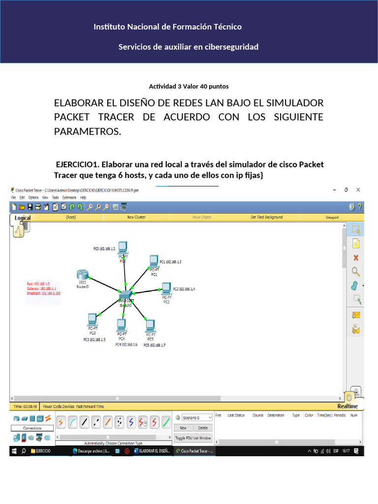 Diseño de Redes LAN en Packet Tracer | PDF
