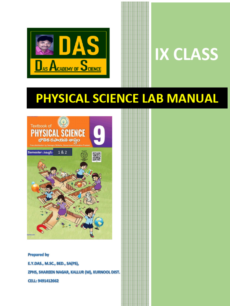 Class 9 Physical Science Lab Manual | PDF | Water | Inertia