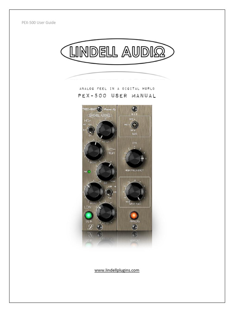 Lindell PEX-500 User Manual | PDF | Equalization (Audio) | Electronics