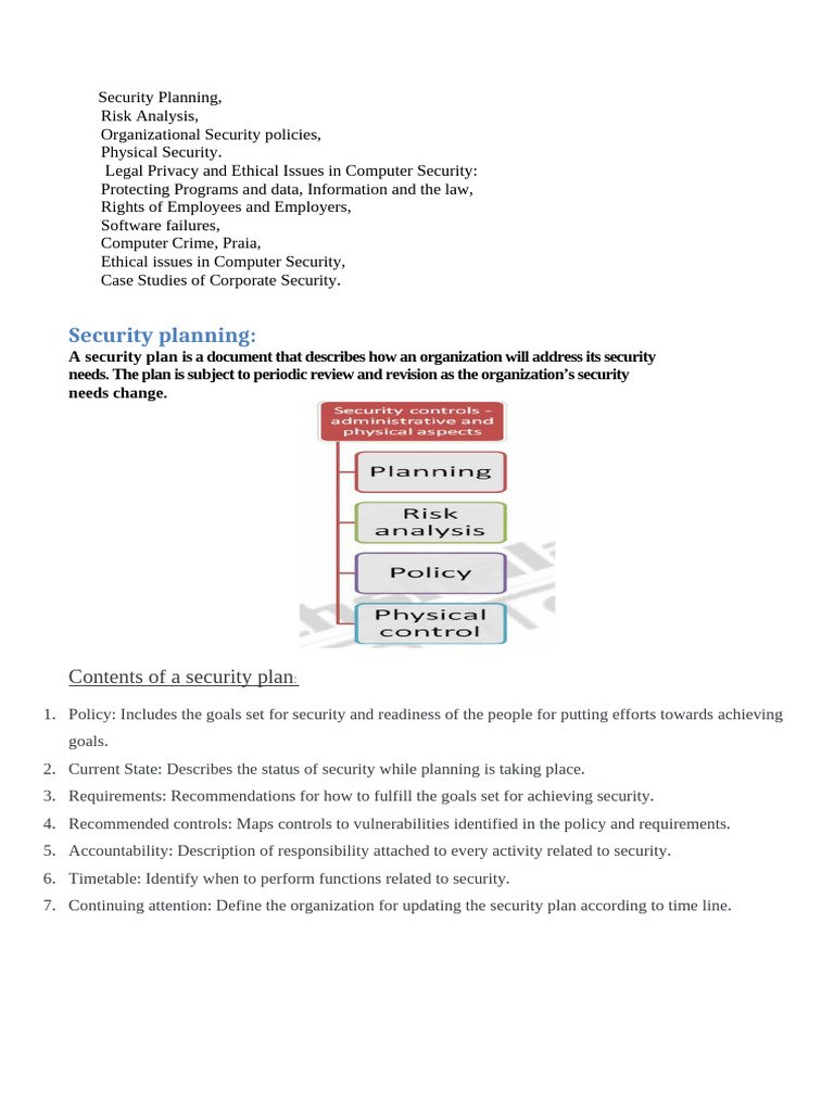 Security Planning and Risk Analysis Guide | PDF | Risk | Security