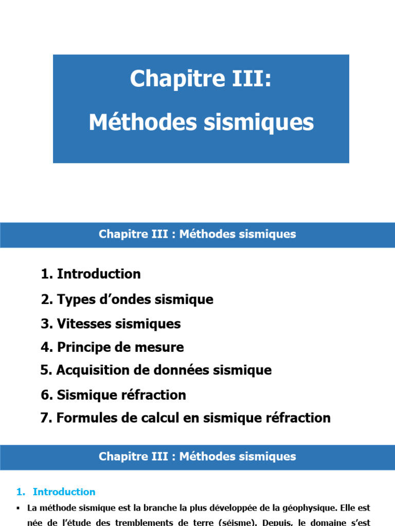 Méthodes sismiques : Ondes et mesures | PDF | Sismologie | Tremblements ...