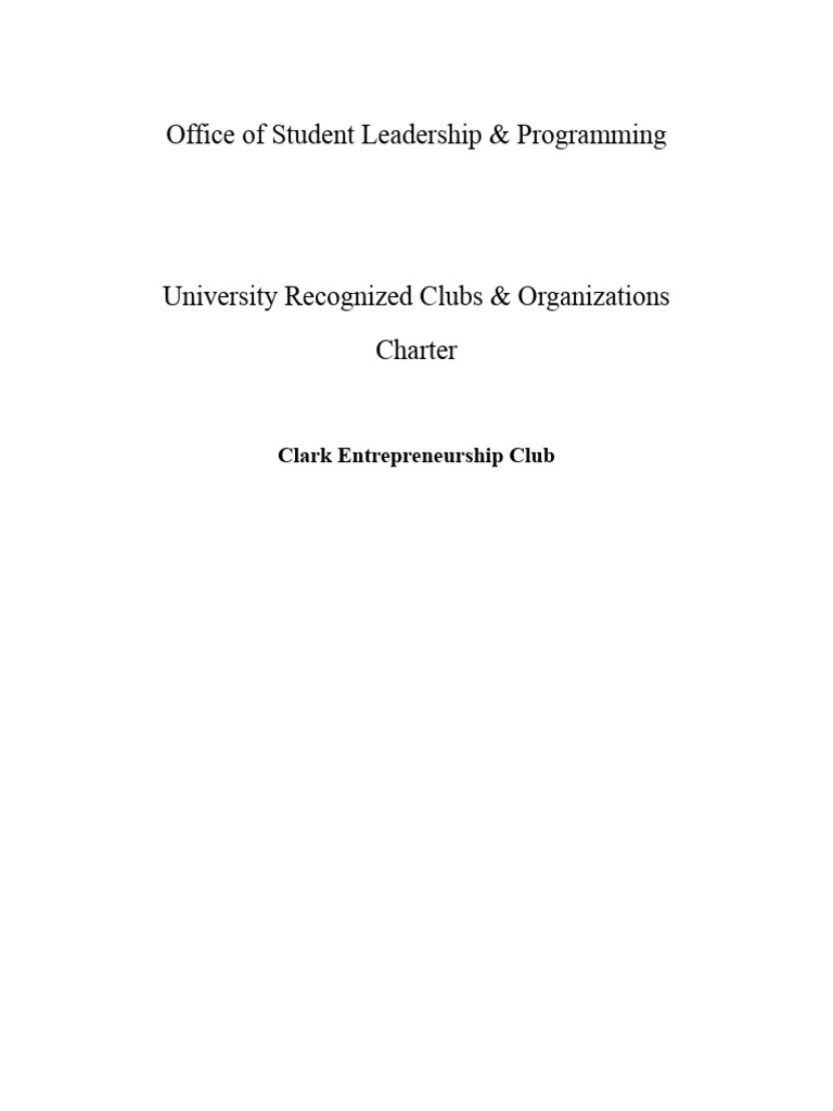 2022-23 Fall Club Charter | PDF | Elections | Discrimination