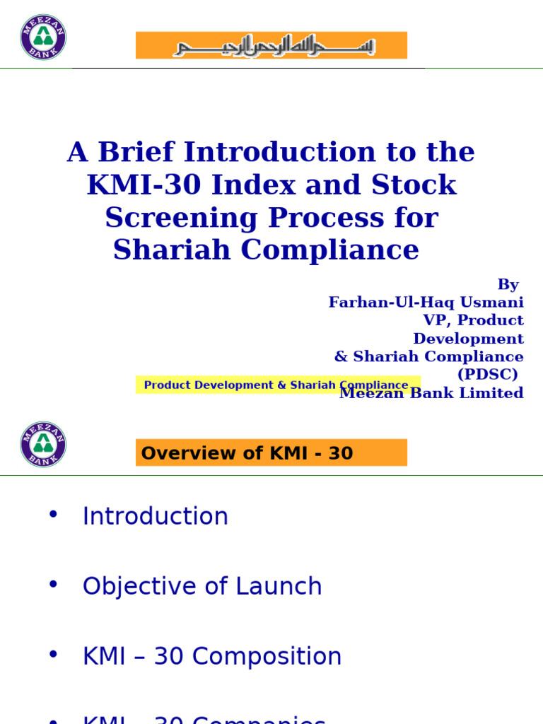 KMI | PDF | Islamic Banking And Finance | Investing