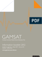 GAMSAT Info Book 12