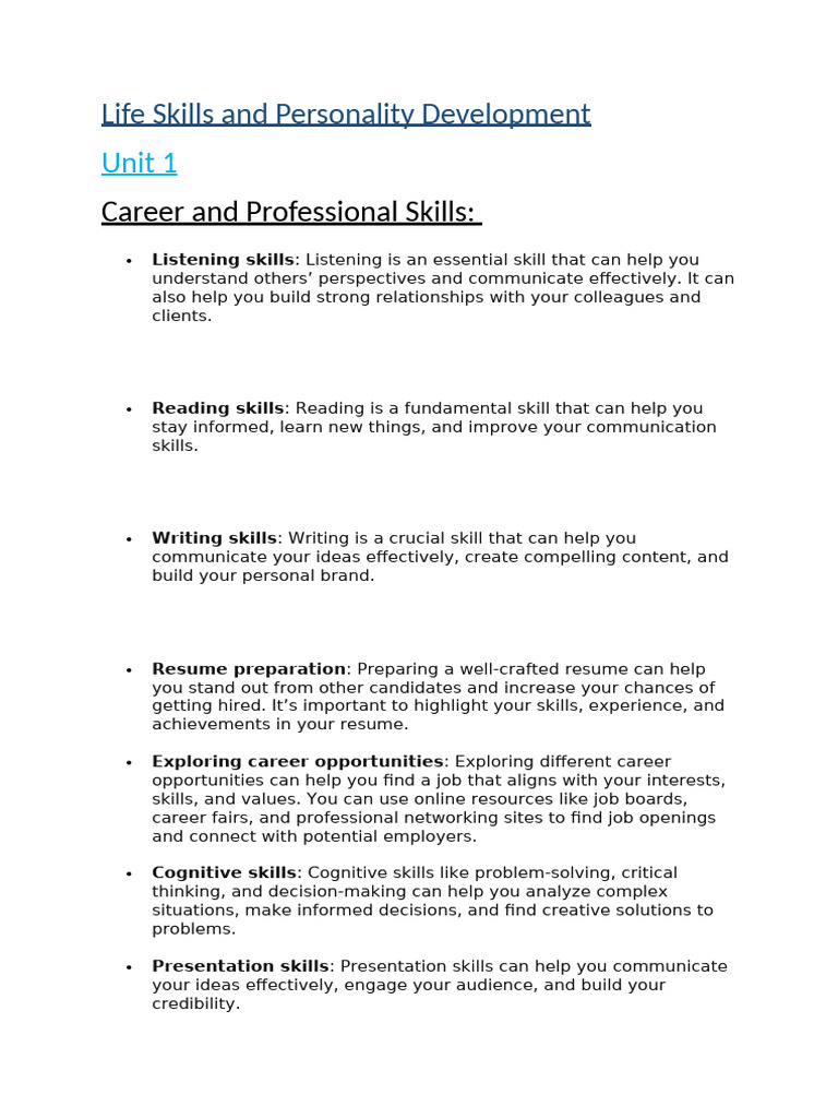 Life Skills for Personal Development | PDF | Motivational | Motivation