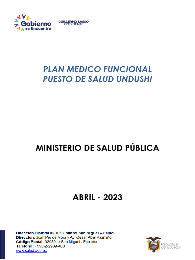 Medico Funcional Puesto de Salud Undushi | PDF | Cuidado de la salud ...
