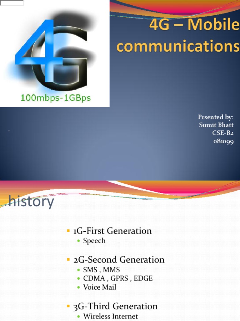 4G Technology Overview by Sumit Bhatt | PDF