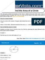 How To Find The Area of A Circle