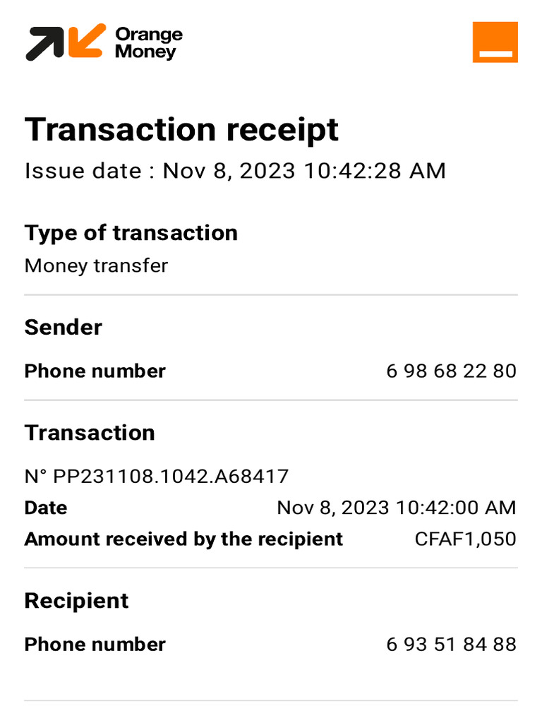 OrangeMoney-PP231108 1042 A68417 | PDF