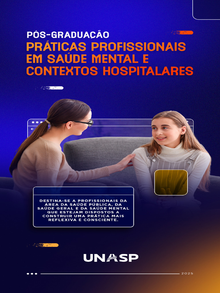 Pós-Graduação em Saúde Mental UNASP | PDF | Saúde mental | Psiquiatria