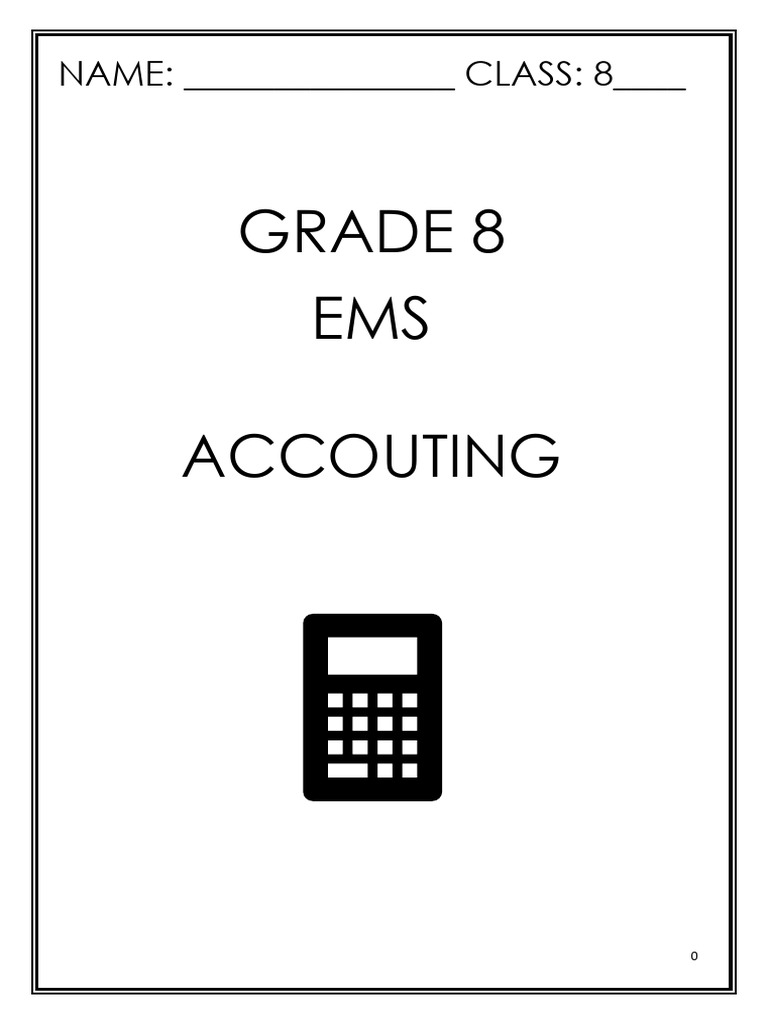 Grade 8 Accounting Concepts Guide | PDF | Debits And Credits | Banks