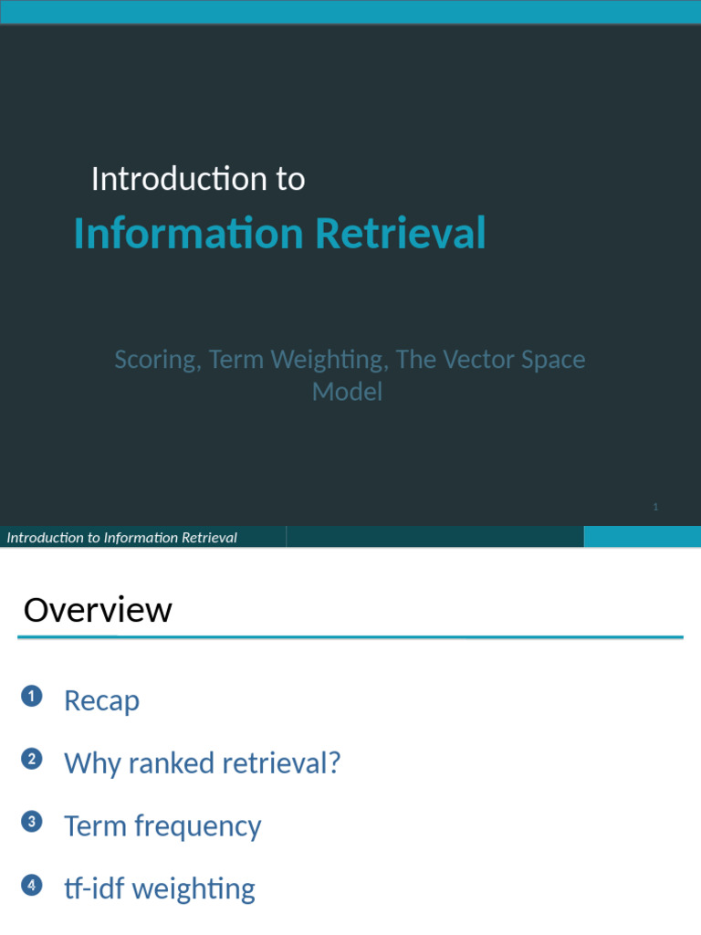 Introduction to Information Retrieval Concepts | PDF | Information ...