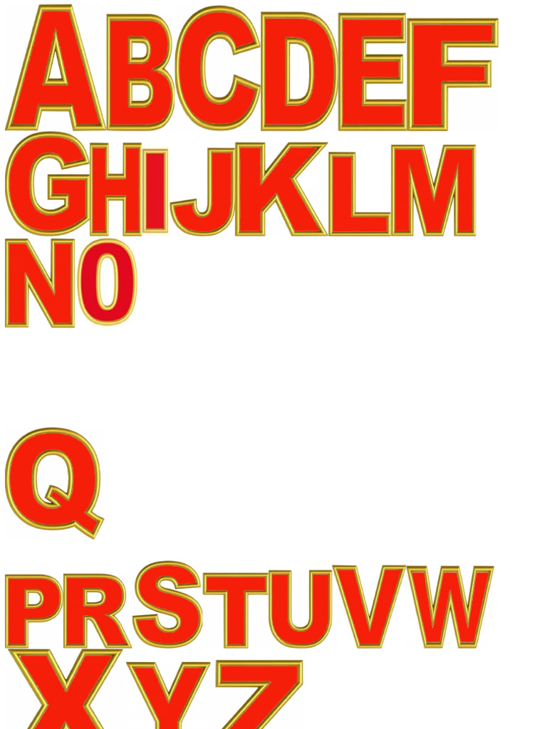 Letras Rojo Con Dorado | PDF