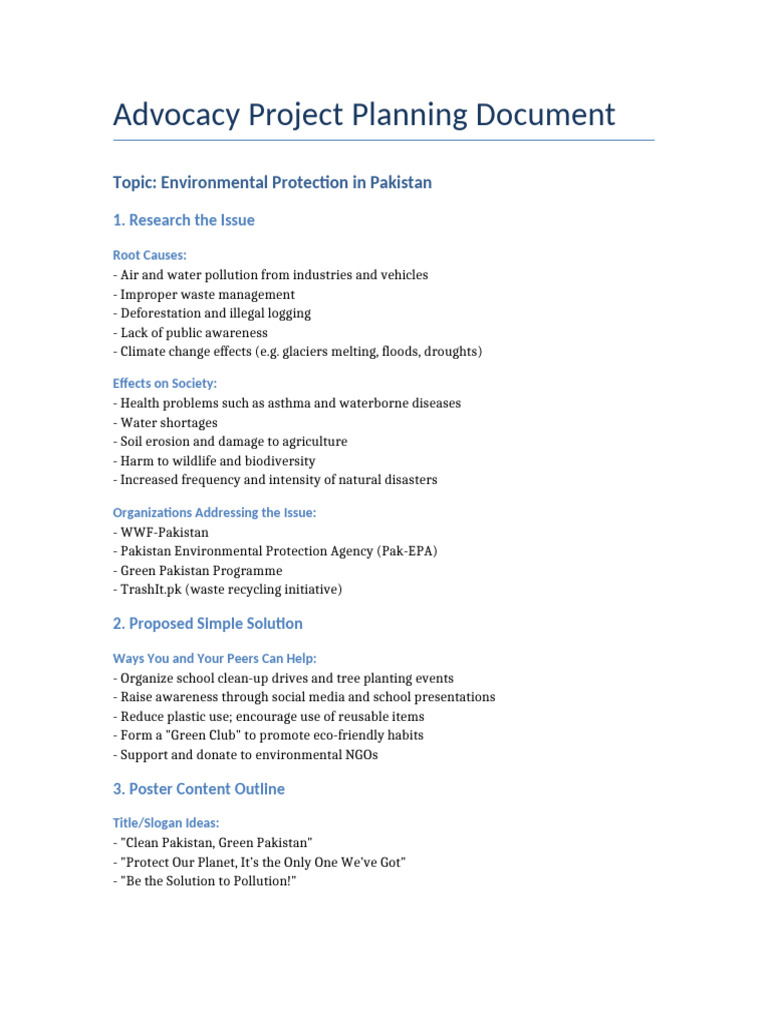 Environmental Protection Plan | PDF