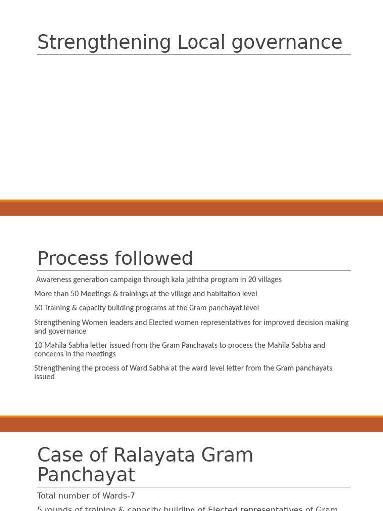 Strengthening Local Governance Initiatives | PDF