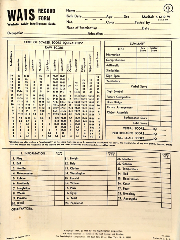 Record Form | PDF