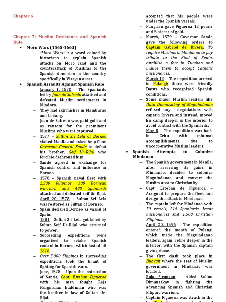 [Reviewer Philippine History] Chapter 6, 7 and 8 Philippines Unrest