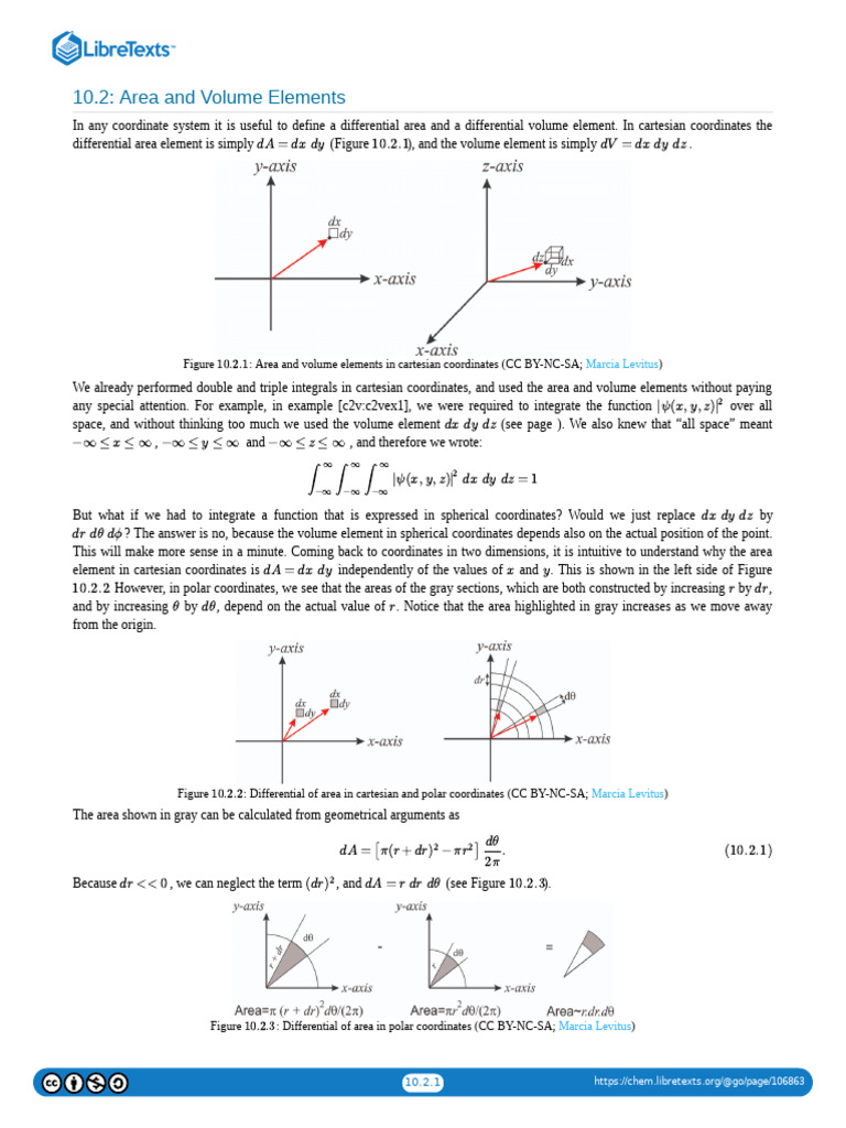 Area and Volume Elements in Coordinates | PDF | Area | Coordinate System