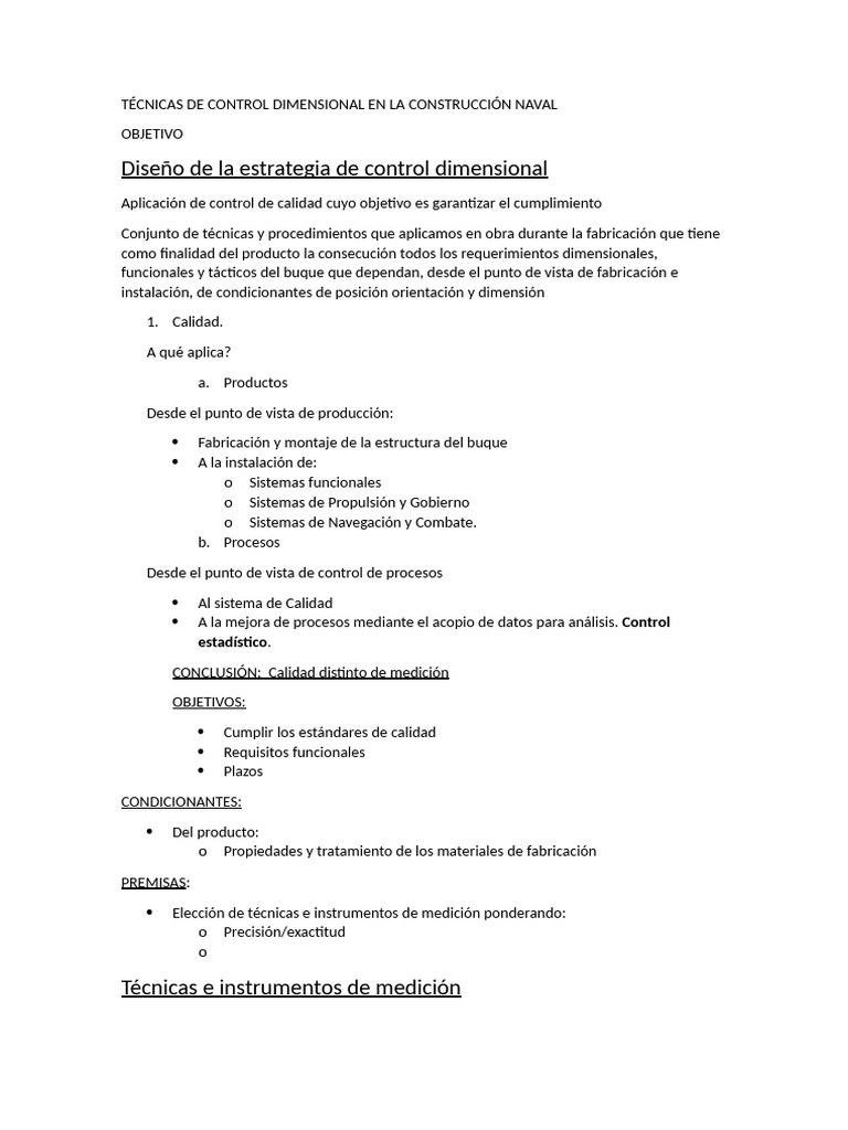 Técnicas de Control Dimensional en La Construcción Naval | PDF