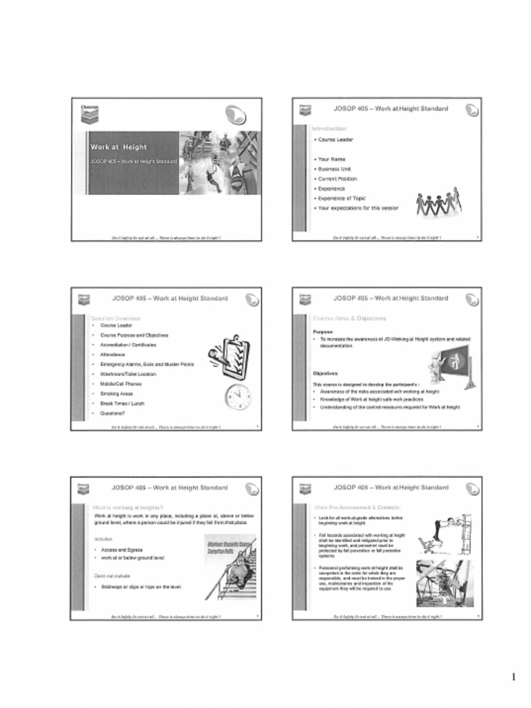 Safety Training-Work at Height | PDF