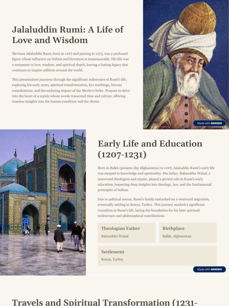 Rumi: Love, Wisdom, and Legacy | PDF | Rumi | Spirituality