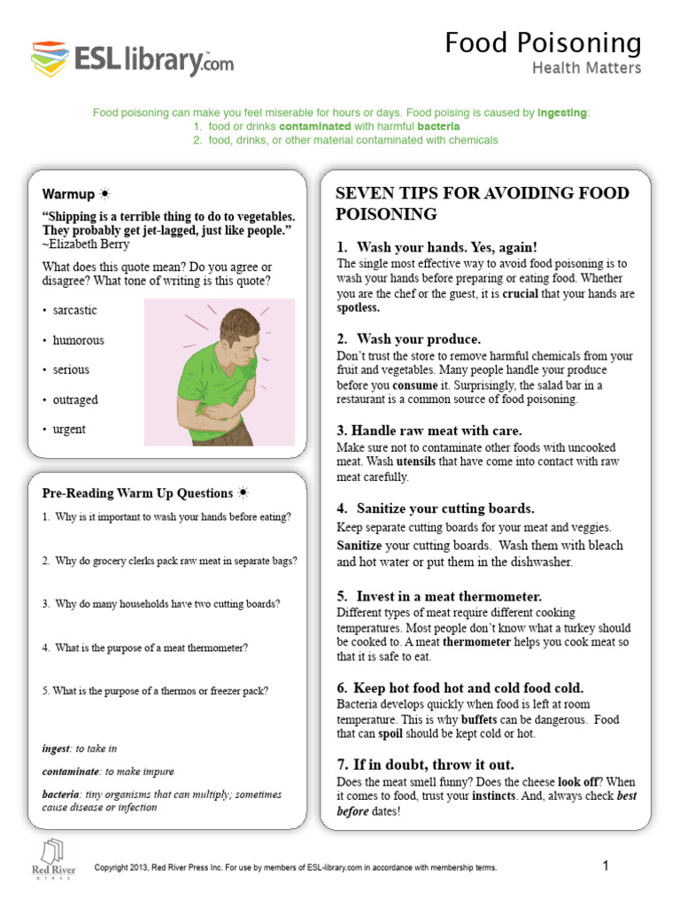 Tips to Prevent Food Poisoning | PDF | Foodborne Illness | Meat