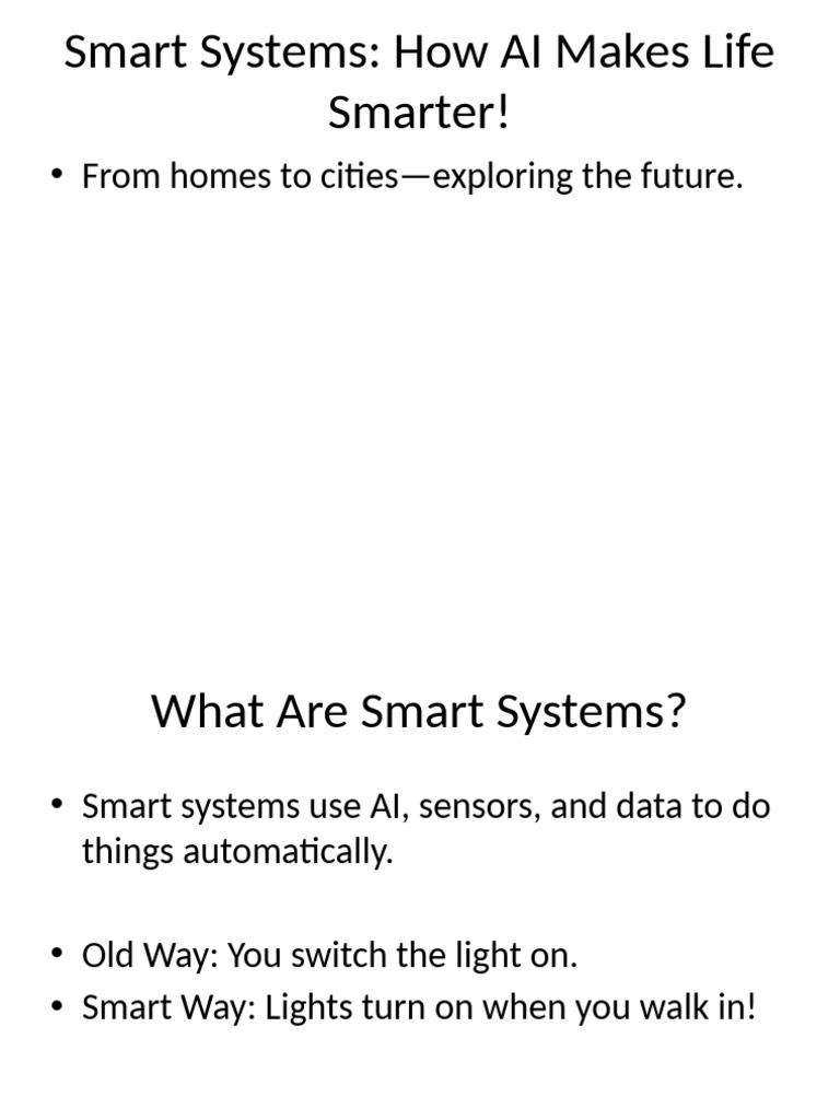 Smart Systems: AI Enhancing Daily Life | PDF