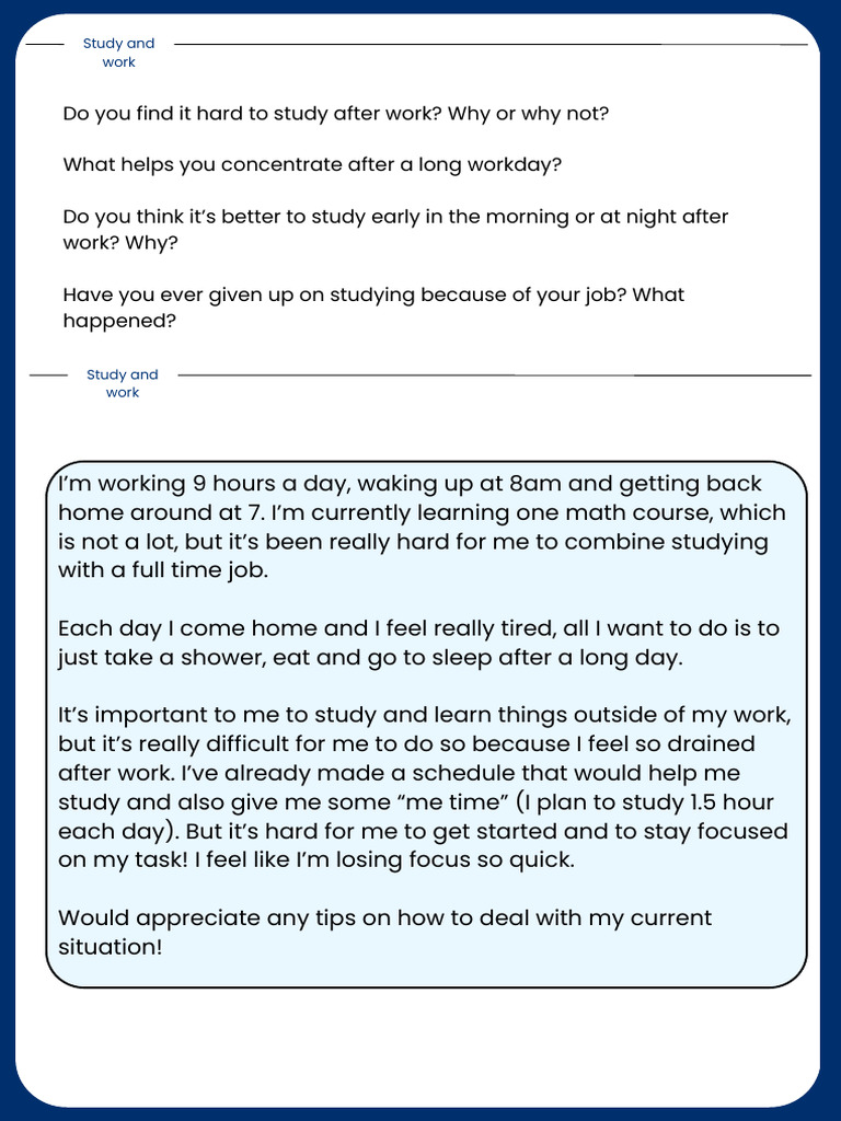 How To Study After Work | PDF
