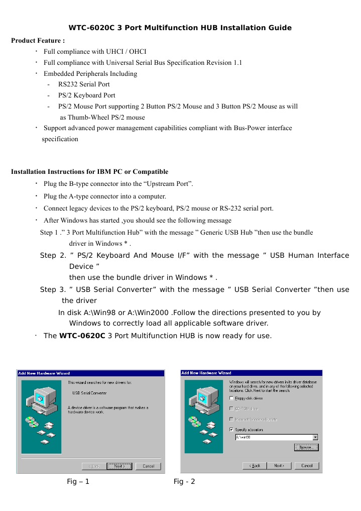 WTC-6020C Hub Installation Guide | PDF