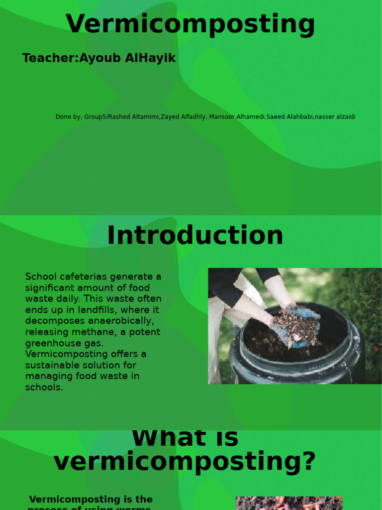 Sustainable Vermicomposting in Schools | PDF | Decomposition | Waste