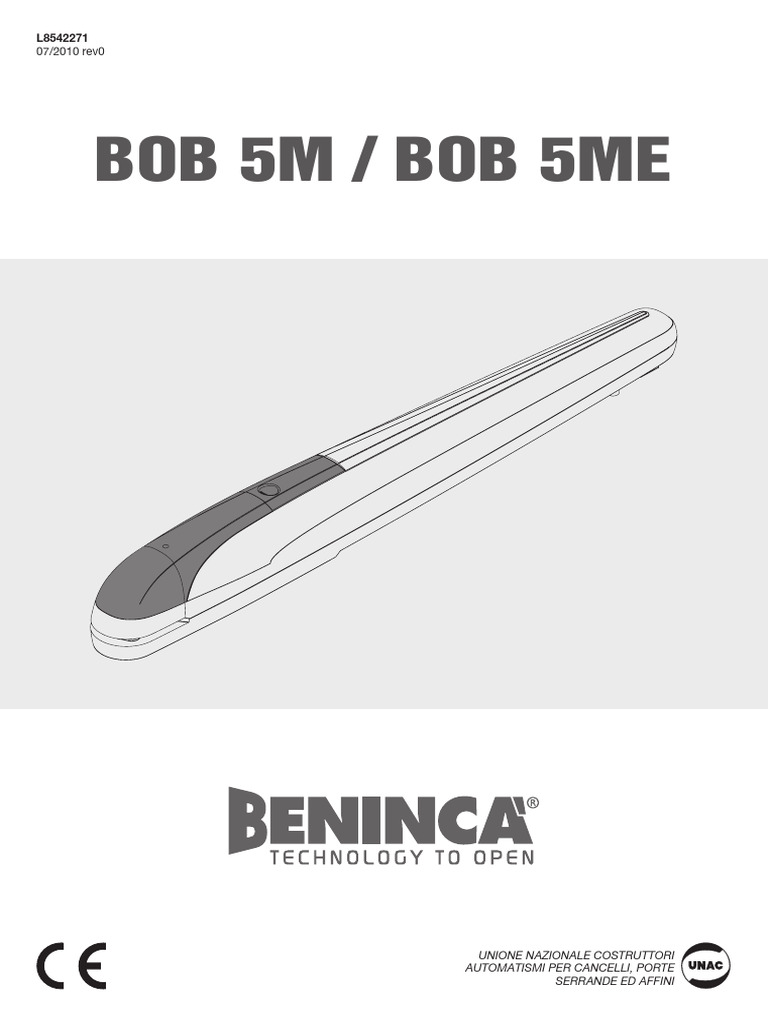 Especificaciones del Motorreductor BOB 5M/5ME | PDF | Tornillo