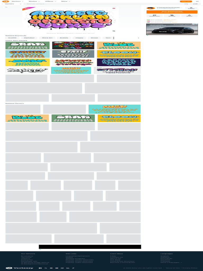 Alphabet Bubble Graffity Letters 12222280 Vector Art At Vecteezy Pdf