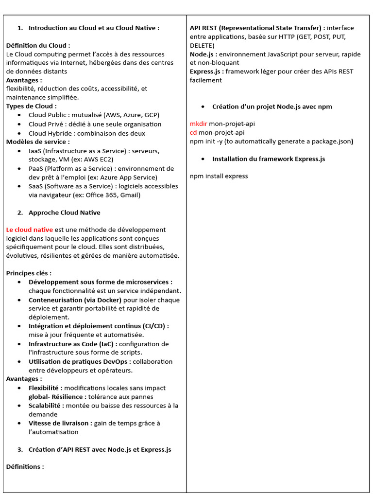 Cloud Native et PaaS : Concepts Clés | PDF | Cloud computing | Informatique