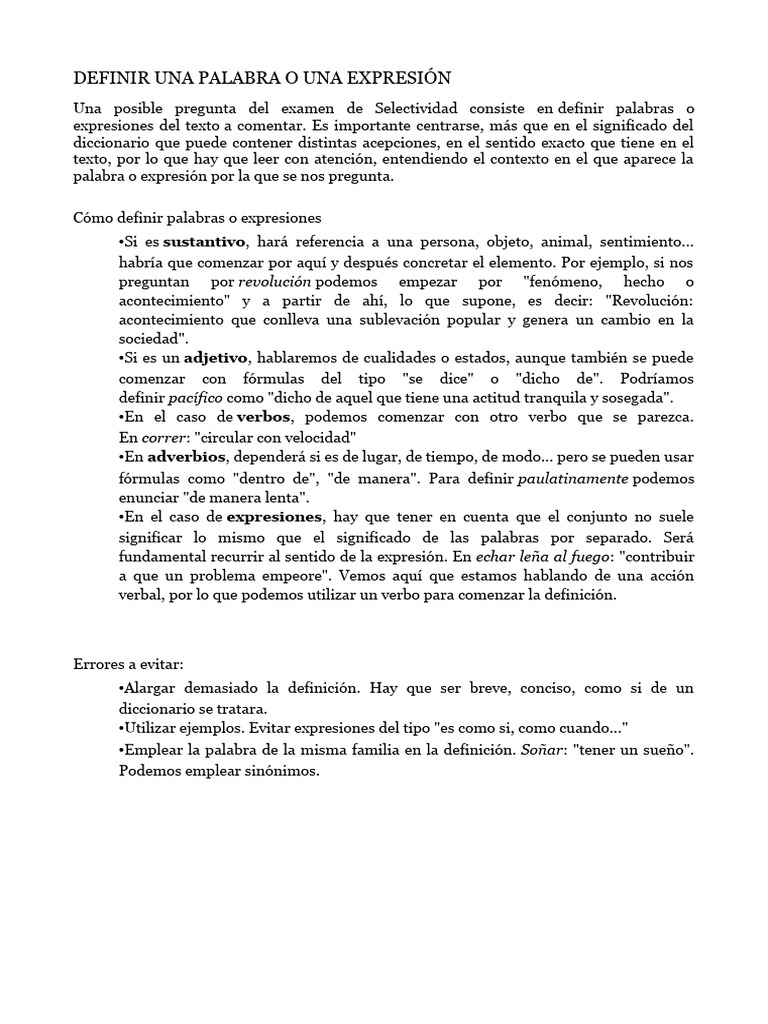 Definir Un Concepto | PDF