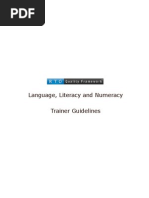 Language, Literacy and Numeracy Trainer Guidelines