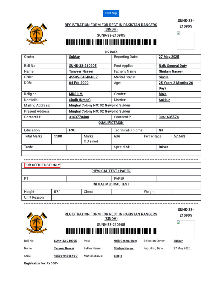 Pak Rangers Tanveer | PDF | Pakistan | Government Of Pakistan