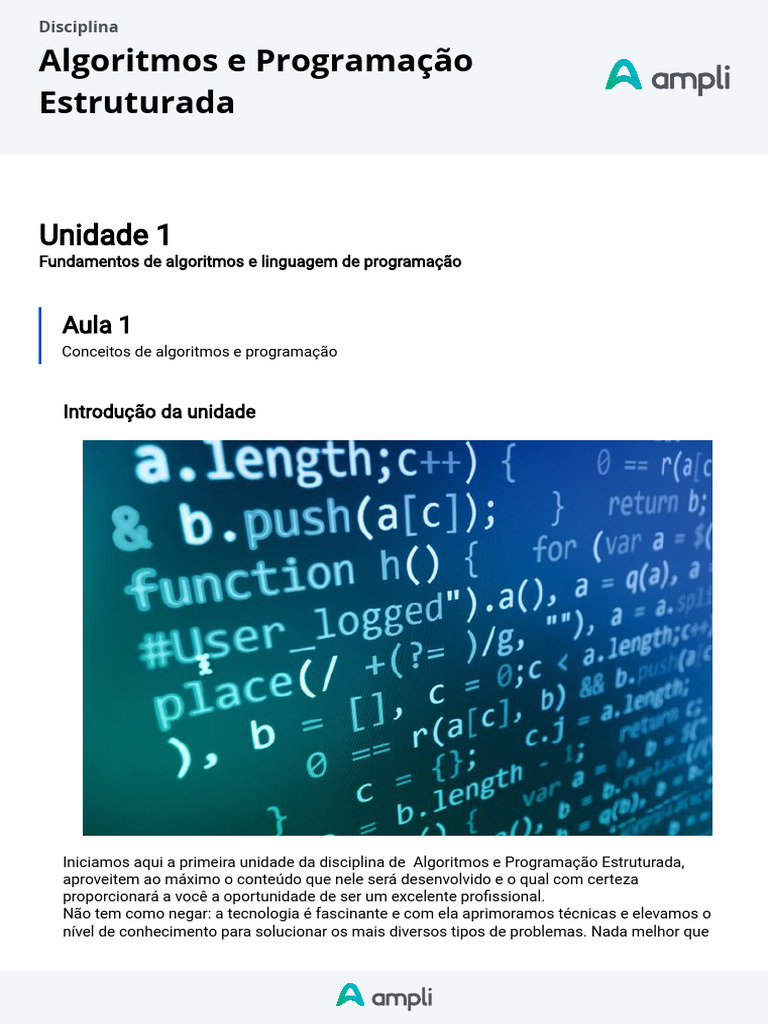 Fundamentos de Algoritmos e Programação | PDF | Linguagem de ...