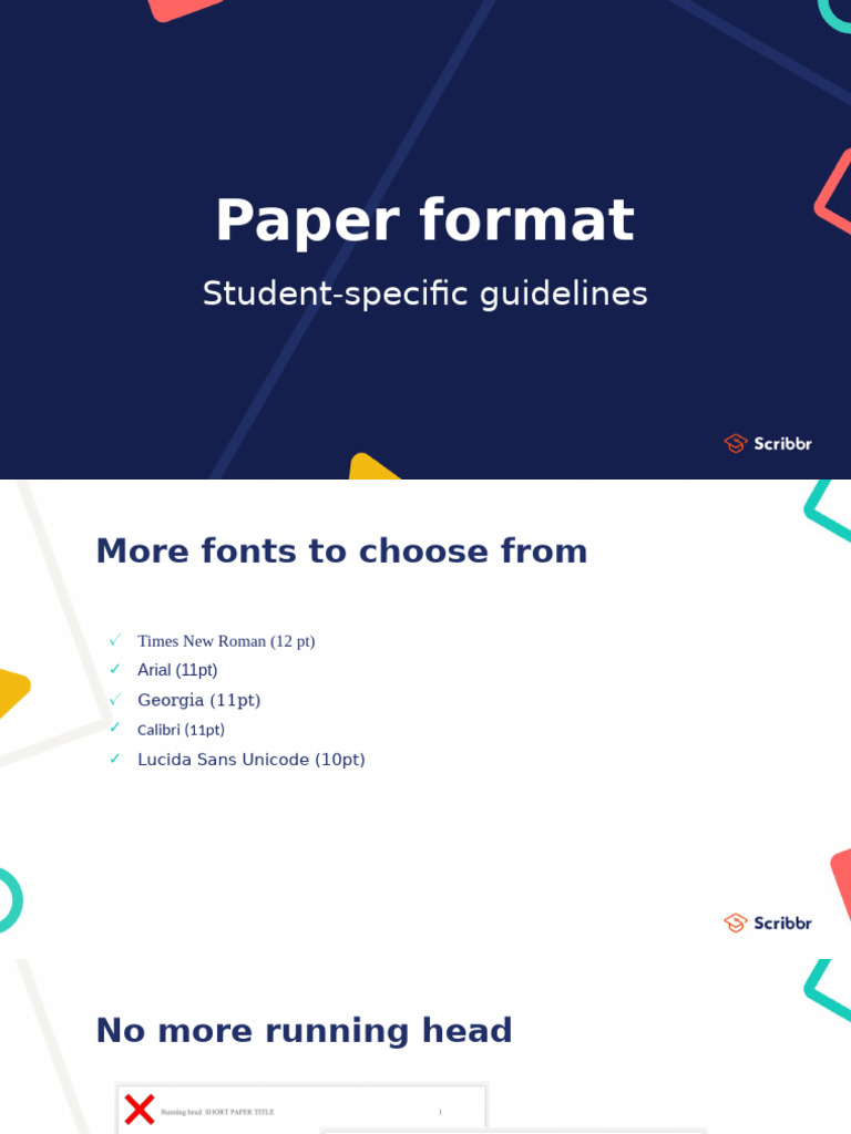 Paper Format: Student-Specific Guidelines | PDF