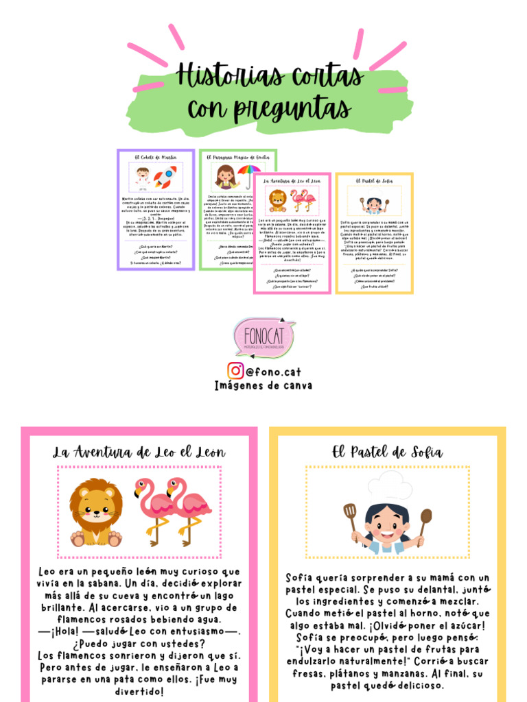 HIstorias Cortas Con Preguntas | PDF