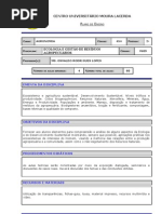 Ecologia Agronomia Plano de Ensino 2012