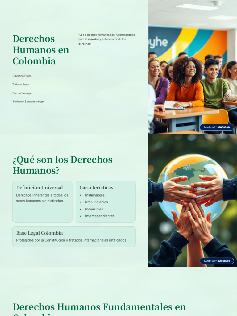 Derechos Humanos en Colombia: Retos y Avances | PDF | Derechos humanos ...