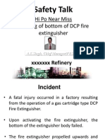 Safety Talk - Failure of DCP Extinguihser