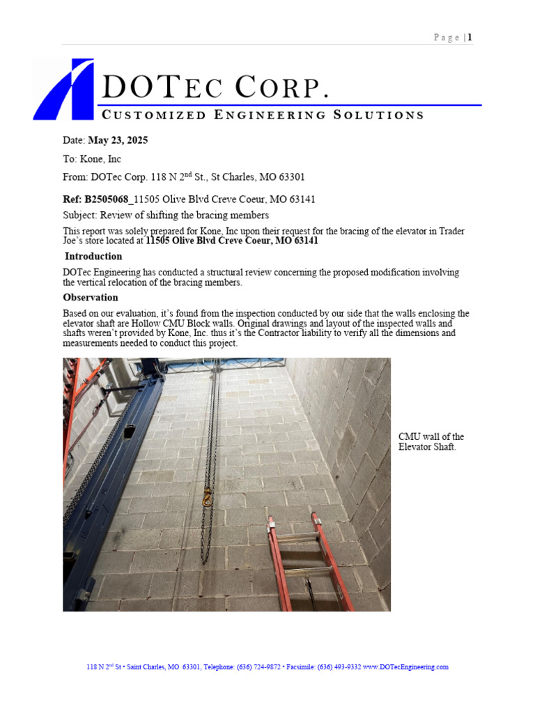 DOTec Recommendation Report - Kone, Inc | PDF | Basement | Screw