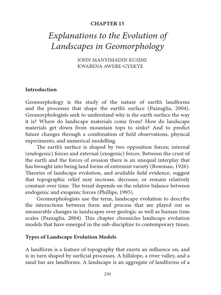 Landscape Evolution in Geomorphology | PDF | Geomorphology | Coast